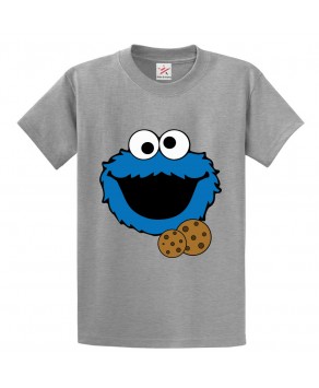 Blue Cookie Lover Monster Classic Unisex Kids and Adults T-Shirt